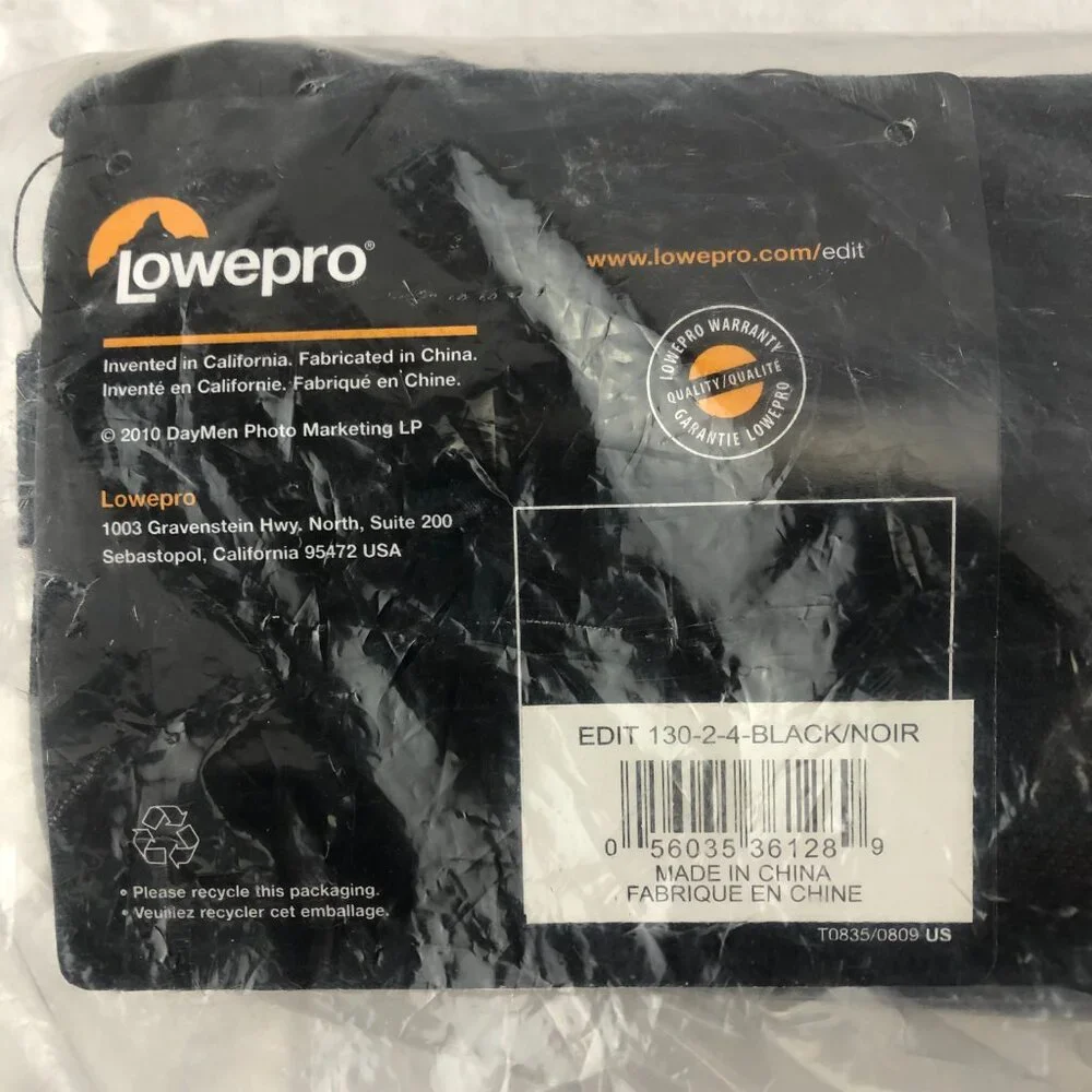 Lowepro Edit 130 Black Digital/Video Bag for Protected Transport/Storage NWT
